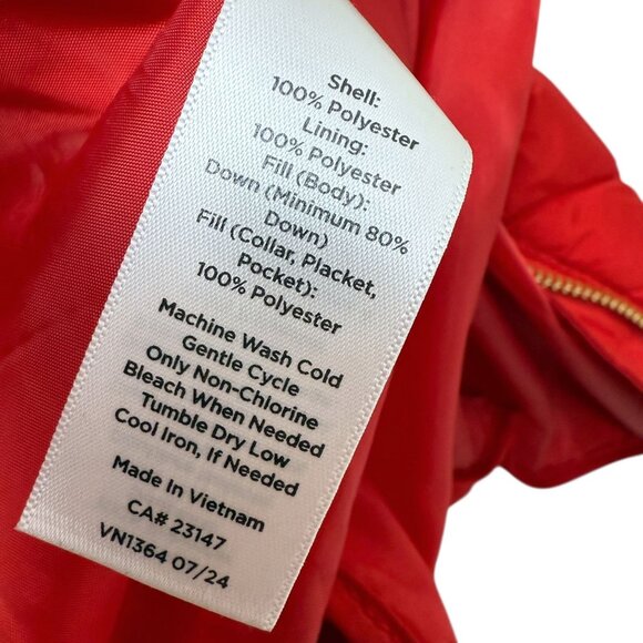 TALBOTS Quilted Down Vest Plus Size 2X Holiday Red Puffer Womens Jacket NWT - Picture 11 of 11